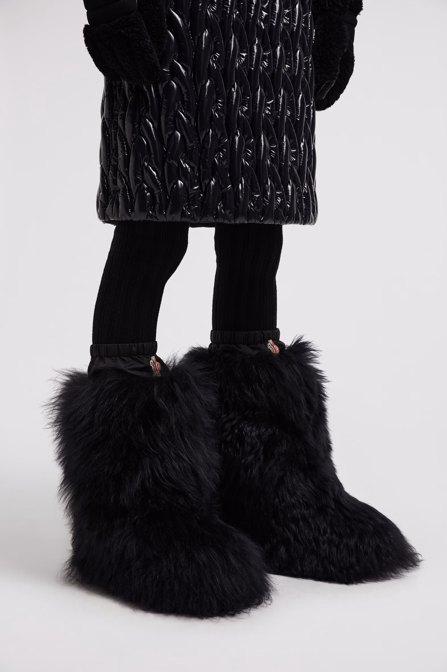 Gaia Low Shearling Boots Women Black Moncler 2